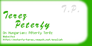 terez peterfy business card