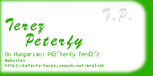 terez peterfy business card